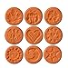 JBK Pottery Terra Cotta Cookie Stamps for Baking, Oven & Dishwasher Safe - Cookie Cutter, Molder, Stamper Press, Ideal for Cookies, Polvoron, Pastry, Shortbread, Butter - Unique-Full Set of 9 Designs