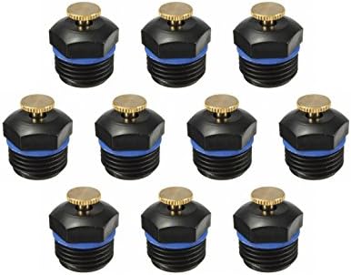Actopus 10PCS 1/2 Inch Adjustable Brass Spray Nozzle Garden Irrigation Micro Sprinkler