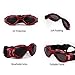 Vevins Dog Goggles Sunglasses for Middle & Large Dog, UV Protective Foldable Pet Sunglasses Adjustable Waterproof Eyewear(Red)