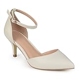 Journee Collection Women's Matte Ankle Strap Pumps