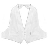 White Pique Backless Vest & Bow Tie
