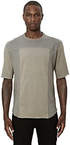Uncommon Thrds Mens Short Sleeve Thermal Panel Crewneck Grey - X Large
