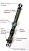 Off-Grid Gear Survival Paracord Bracelet with Updated Waterproof Compass, Knife/Scraper tool, Flint and Bottle Opener - Army Green