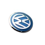 Bross BDP525 2 Pieces Car Key Logo Auto Emblems Dia:1.4cm Car Styling Sticker, Blue Color for VW Golf Rabbit Bora Polo Touran Tiguan Jetta Passat