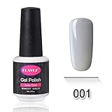 CLAVUZ Soak Off Gray Gel Nail Polish UV LED Nail Lacquer Salon Beauty Manicure Nail Art 8ml