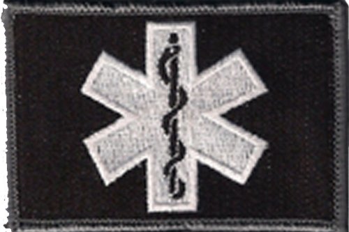 Emt star of life tactical patch - black/white by gadsden and culp…