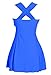 Surenow Women One Piece Skirtini Crossover Porcelain Skirted Plus Size Swimdress Bathing Suits
