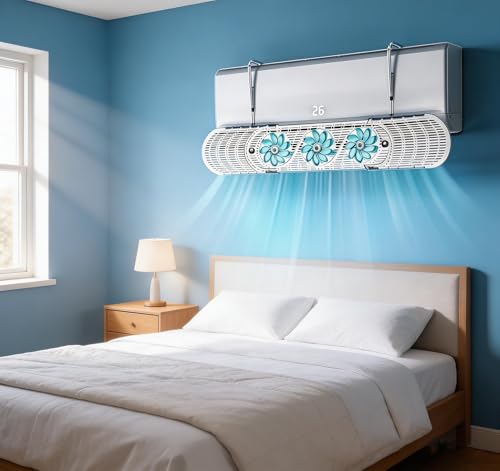 Universal Adjustable Air Conditioner Wind Deflector Air Conditioning Screen for Wall Air Conditioners Ideal for Home, Office, Bedroom