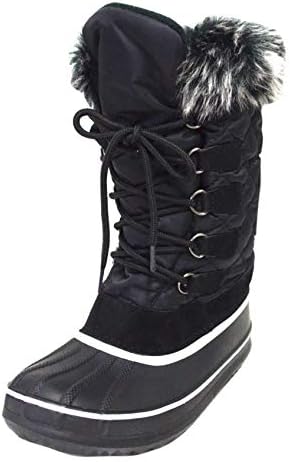 Happy Bull Tall Winter Snow Boots Womens Waterproof Water Resistant Fleeced Thermal Warm Rain Boots (Marley05/06)