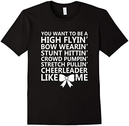Mens High Fly'n Bow Wear'n Cheerleader T-Shirt 2XL Black