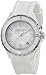 Akribos XXIV Women's AK502WT Ceramic Case with White Rubber Strap Watch