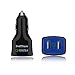 Swiftrans Quick Charge 2.0 36W Fast USB Car charger, Dual Turbo Rapid Ports both support QC 2.0 12V/1.5A, 9V/2A, 5V/2.4A (Includes 3.3 ft Micro USB Cable) - Black