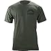 Army 1st Ranger Battalion Full Color Veteran T-Shirt (L, Green)