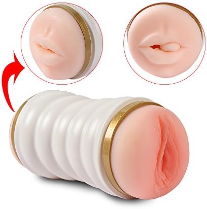 Pocket Pussycat Adult Toys with Teeth and Tongue for Intense Stimulation Lubricant Sex Pleasure, White