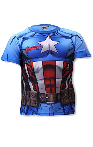 Avengers Capt America Ironman Hulk Boys Costume Print Tshirt Top Age 3 to 8 Years