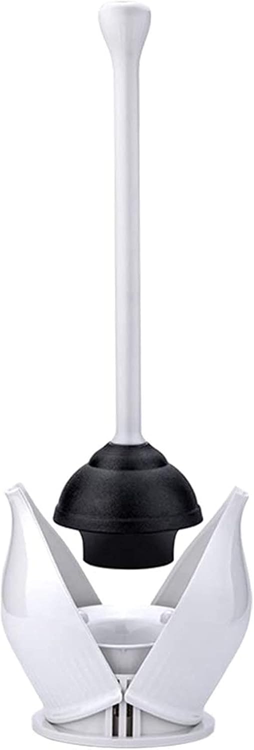 Toilet Plunger, Hideaway Toilet Plunger with Caddy , Plungers for Bathroom with Holder , Heavy Duty Toilet Plunger with Holder - White: Kitchen & Dining