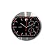 Ducati Corse Aluminum and Glass Wall Clock Black 987691020 Battery Operated