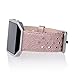 Fitbit Blaze Smart Fitness Watch Band,Thankscase Genuine Leather Strap Wrist Band Replacement, Spring Bar and Beautiful Embossed Pattern for Fitbit Blaze Smart Fitness Watch.(Rose Sport)