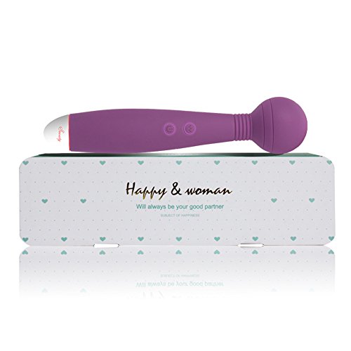 SENSATY Cordless Waterproof Rechargeable Wand Massager Extreme Power 10X Multi-Speed Handheld Body Massager,Purple
