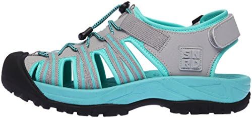 SNRD-210 Casual Closed Toe Outdoor Tracking Sandals Gray Mint Women 8