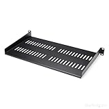 StarTech.com 1U Vented Server Rack Mount Shelf - 10in Deep Steel Universal Cantilever Tray for 19" AV & Network Equipment Rack - 44lbs (CABSHELFV1U)