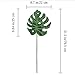 Supla 2 Pcs Aritificial Tropical Palm Leaf Split Philodendron Fake Palm Leaves Artificial Swiss Cheese Plant Artificial Windowleaf Tropical Vine Leathery Leaf - 30