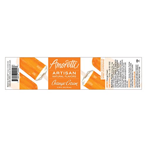 Amoretti Natural Artisan Flavor Creamsicle Orange Cream, 5.78 Fluid Ounce
