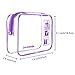 Lermende 2pcs Clear Toiletry Bag TSA Approved Travel Bag,Carry On for Travel,Airport Airline Accessories Compliant Bag,Quart Sized Makeup Cosmetic bag Women Men (Purple, 3 Pack)