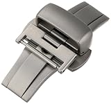 Hadley-Roma 16-mm Stainless Steel Push Button Deployant Clasp