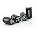 Runfish Valve Stem Caps, Tire Valve Stem Caps for BMW, 4 Pcs Black
