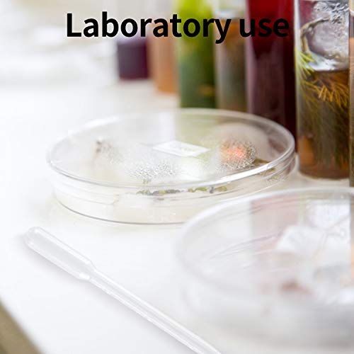 Young4us Petri Dish Set with Lids, 12 Pack Sterile Petri Plates in 3 Sizes with 12 Pack 3ml Plastic Dropper Pasteur Pipettes for Lab, Experiment, Biology, Microbiology Studies (Pack of 24)