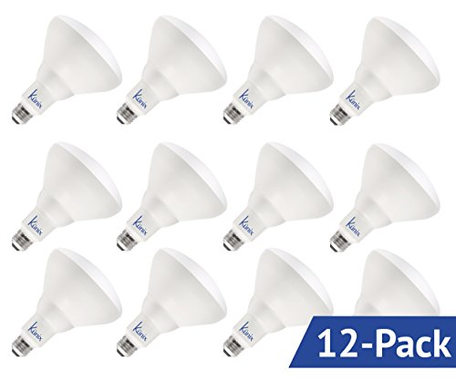 Kunix 12 - Pack of BR40 LED Light Bulb ComfortVIEW, 15W (100W Eq), 4000K (Daylight Glow), 1,100 Lumens, Medium Screw Base (E26), Wide Flood Light Bulb, 120Â° Beam Angle, UL and ENERGY STAR