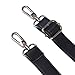 Leather Shoulder Strap BOMKEE 61 Inch Universal Replacement Adjustable with Metal Swivel Hooks for Shoulder Crossbody Bag Briefcase Messenger Bag Wallet Purse Shoulder Bag Handbag Straps (Black)