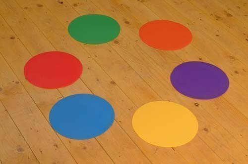 New Rubber Floor Marking Spots Assorted Colours Set Of 6 Size 3 X 255mm Diameter