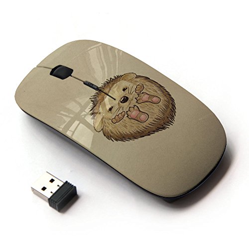 KawaiiMouse [ Optical 2.4G Wireless Mouse ] Hedgehog Thorns Cute Animal Drawing Art