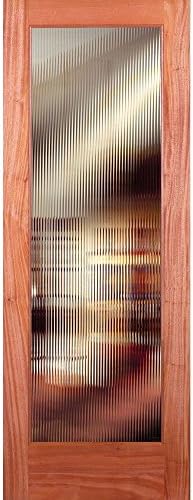 Reed Woodgrain 1 Lite Unfinished Mahogany Interior Door Slab