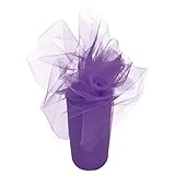 Purple Tulle Fabric Rolls Bolt for Halloween Decorations, Wedding Party Girls Tutu Dress Tulle Table Skirt Baby Shower Birthday Parties Home Decor - Elegant Lavander Tulle Bolt Spool