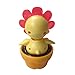 Glumes Solar Powered Dancing Toy Flower Swaying Animal for Car Decoration Happy Valentine Day Happy Christmas Day, 13x11cm (red)