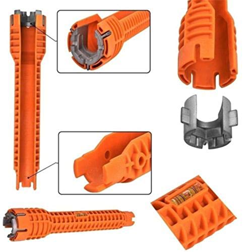 Wrench Hand Tools yanQxIzbiu Multifunctional Sink Faucet Socket Wrench Installer Water Pipe Spanner Tool - Orange - Thumbnail 4
