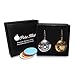 Pure Mist Stainless Steel Hypoallergenic Steel Gold and Silver Aromatherapy Essential Oil Diffuser Necklace with 5 Felt Pads, Set of 2