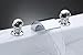 Greenspring Waterfall Widespread Crystal Handles Bathtub Faucet Spa Spout Tub Sink Tap,Chrome Finished