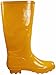 NORTY Women's Hurricane Wellie Rain Boots - High-Calf Length - Glossy Matte Waterproof Rubber Shoes - Yellow Size 9