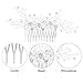 Venusvi Silver Wedding Hair Combs with Bead,flower and Rhinestones - Bridal Headpiece for Bridesmaids