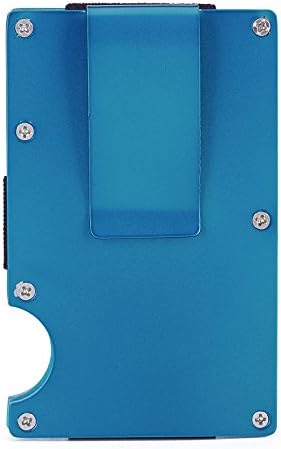 RFID Blocking Money Steel Credit Business Card Holder Case Wallet (Blue)