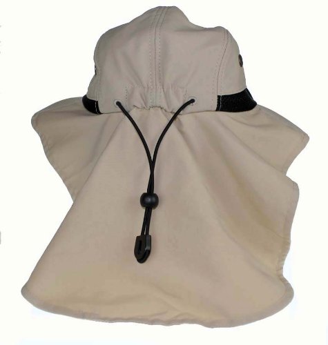 Outdoor Casual Hat, Large Bill Cap with Back Flap Protector