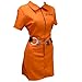 Intimate Inmate Women's Halloween Costume Orange Black Jailbird Prison Jumpsuit, Large