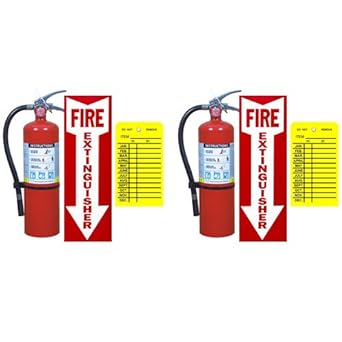 Lot Of 2 Buckeye 5 Lb Type Abc Dry Chemical Fire Extinguishers With Wall Hooks Signs And Inspection Tags Amazon Com Industrial Scientific