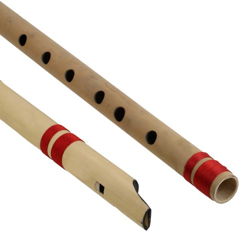 ShalinIndia Indian Bansuri Bamboo Flute Set Includes 2 Flutes Fipple