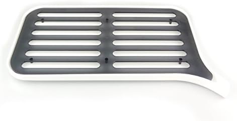 Palace R 2-Tier Plastic Small Dish Drainer/Drying Rack with Drip Water Tray&amp;Pour Spout,White and Gray,16 Inch
