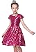 Shiny Toddler Little/Big Girls Shiny Sequins Birthday Party Dance Dress